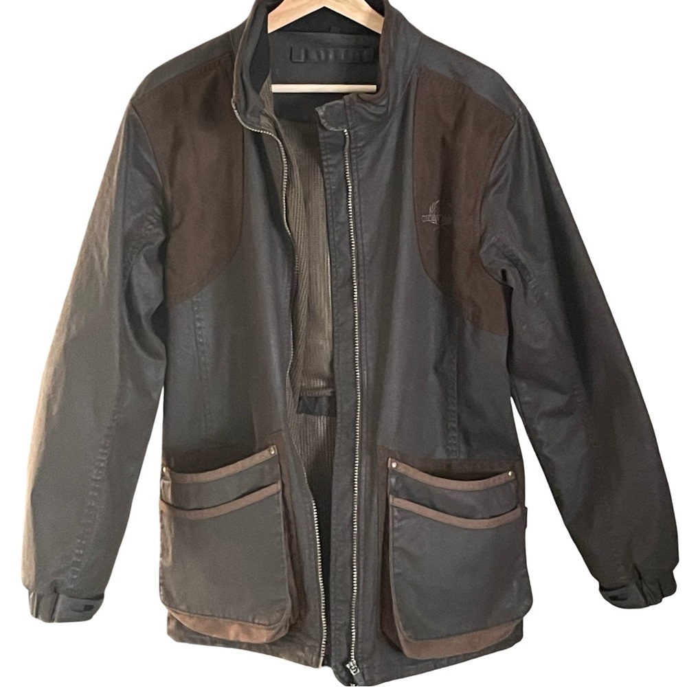 Chevalier Waxed Cotton Jacket Full Zip Hunting Fishing Mens Small - Picture 2 of 7